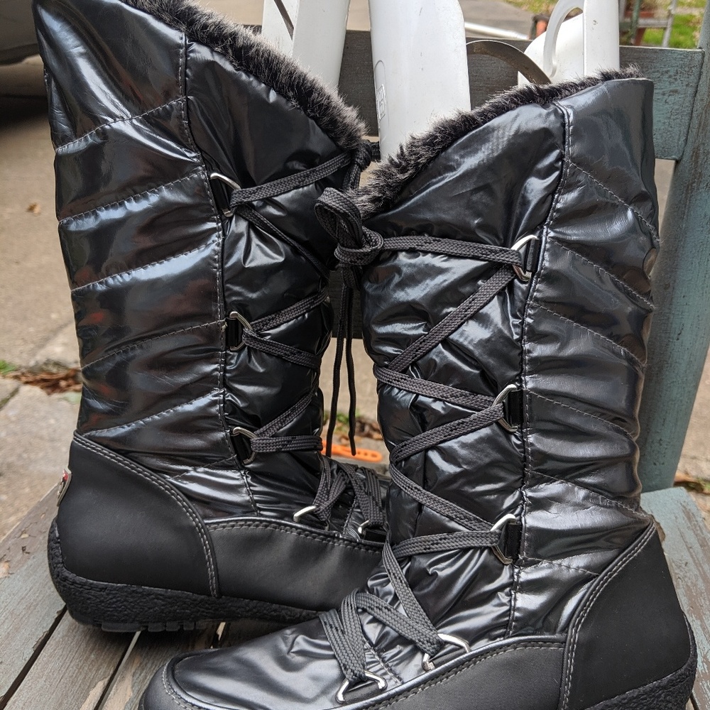 Sporto Silver Waterproof Lined Snow Boots 6M EUC